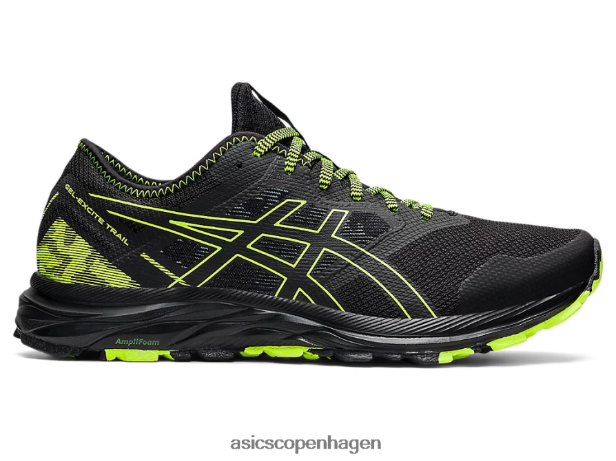 Asics gel-excite spor sort/farlig grøn Z206F61582