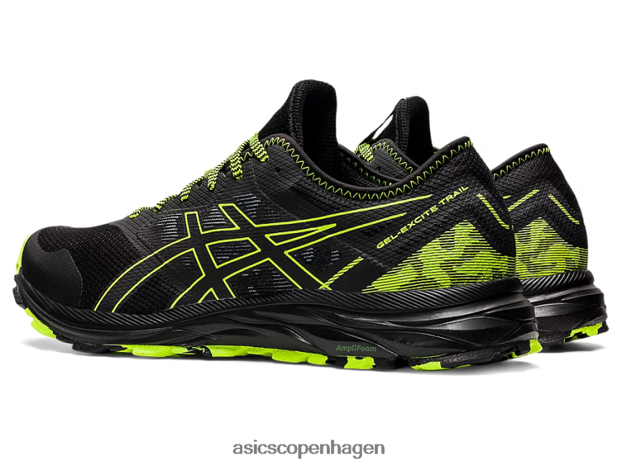 Asics gel-excite spor sort/farlig grøn Z206F61582