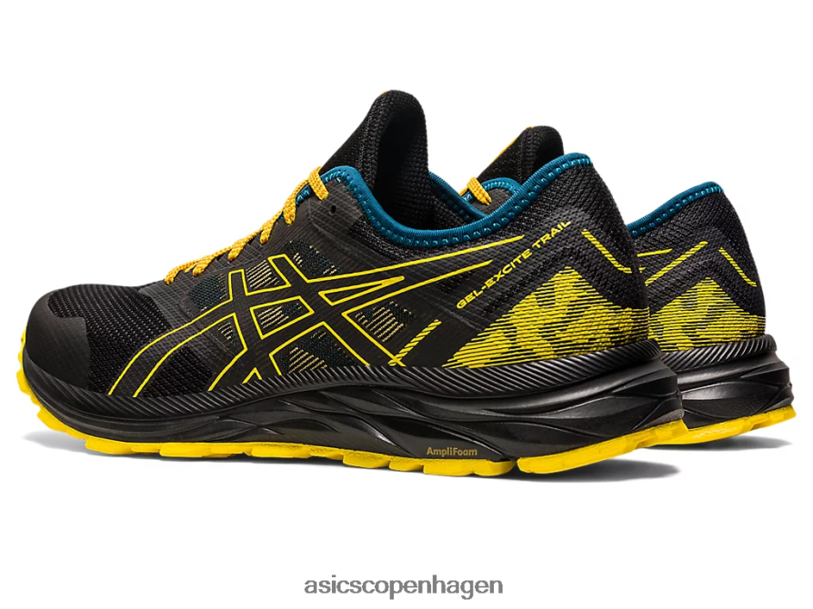 Asics gel-excite spor sort/gylden gul Z206F6353