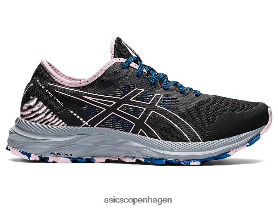 Asics gel-excite spor sort/knap rosenrød Z206F63541