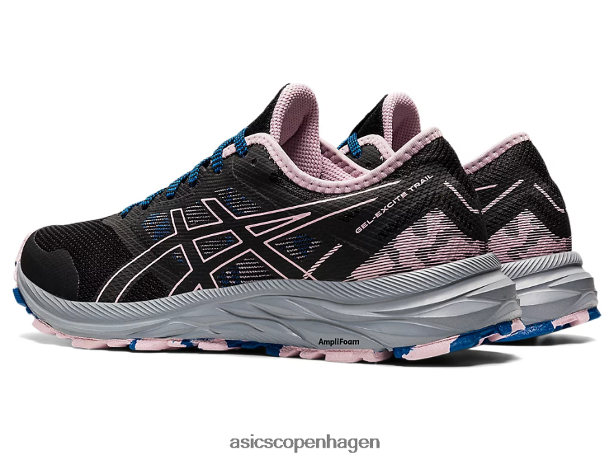 Asics gel-excite spor sort/knap rosenrød Z206F63541