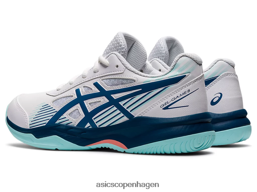 Asics gel-game 8 klasse skole hvid/lys indigo Z206F64492