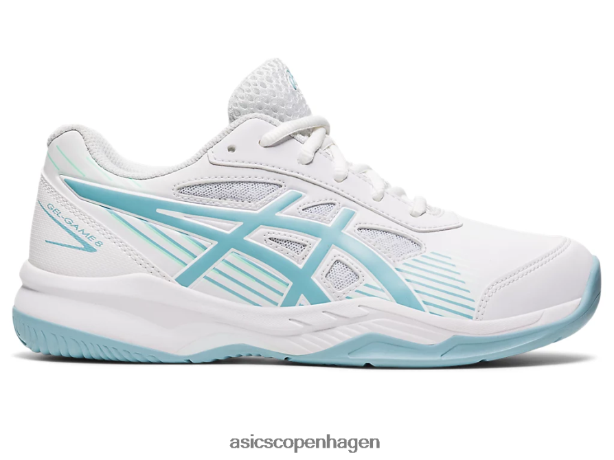 Asics gel-game 8 klasse skole hvid/røgblå Z206F64408