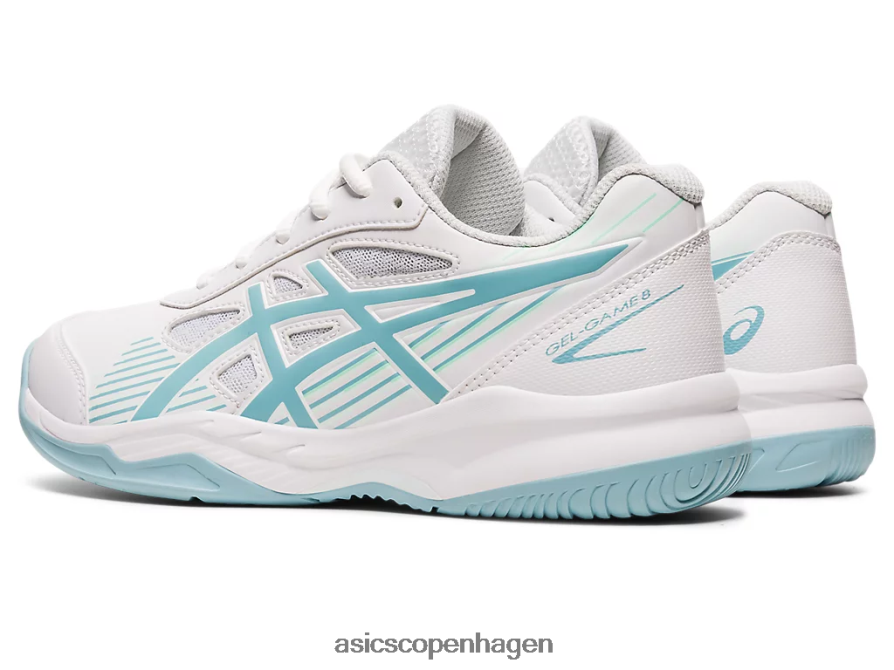 Asics gel-game 8 klasse skole hvid/røgblå Z206F64408