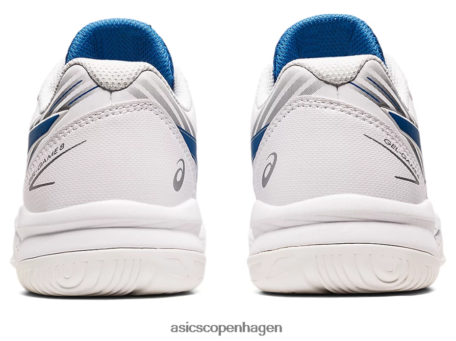 Asics gel-game 8 klasse skole hvid/søkørsel Z206F64429