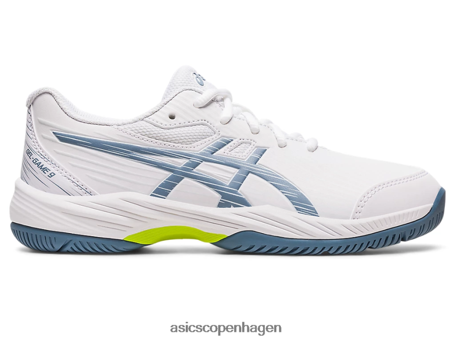 Asics gel-game 9 klasse skole hvid/stålblå Z206F64267