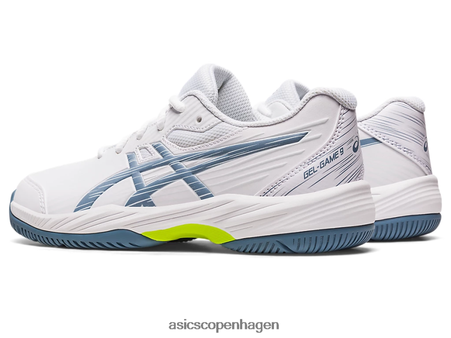 Asics gel-game 9 klasse skole hvid/stålblå Z206F64267