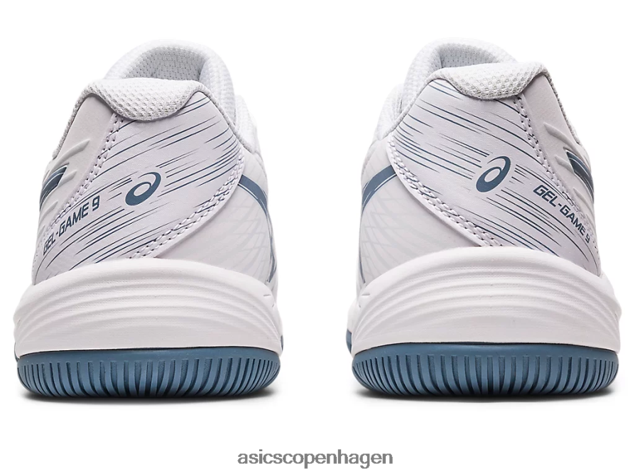 Asics gel-game 9 klasse skole hvid/stålblå Z206F64267
