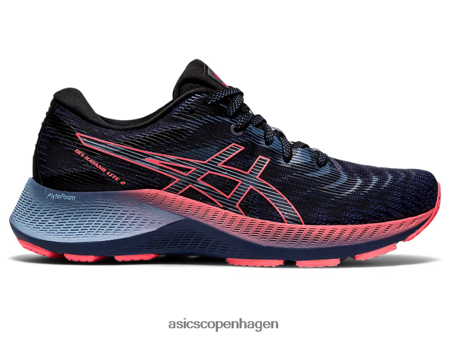 Asics gel-kayano lite 2 tordenblå/flammende koral Z206F63861