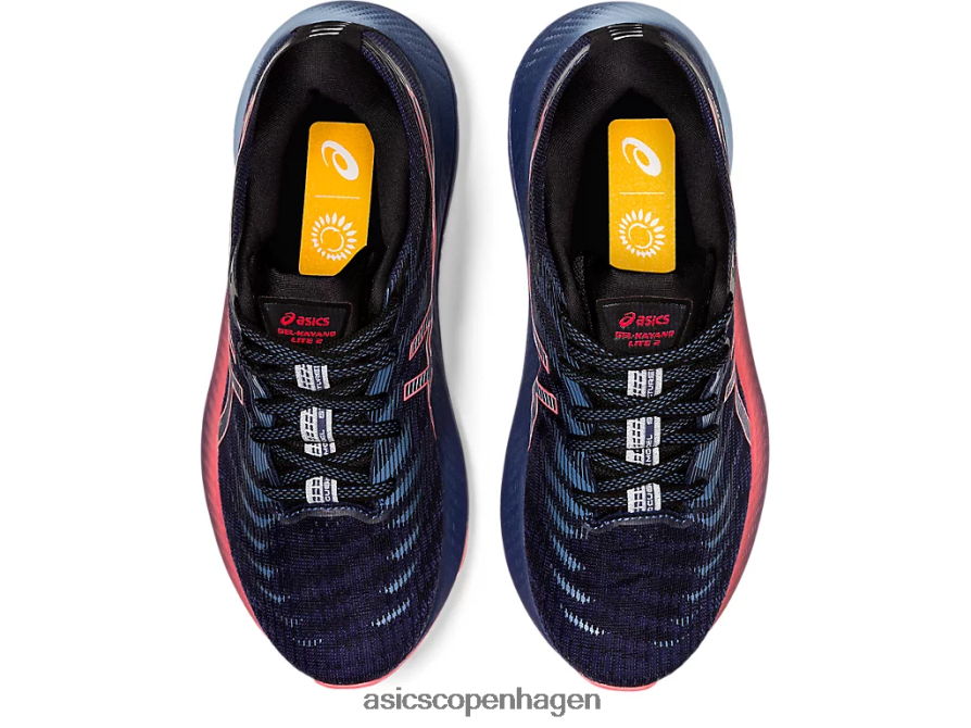 Asics gel-kayano lite 2 tordenblå/flammende koral Z206F63861