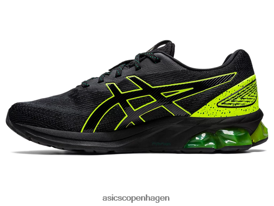 Asics gel-kvante 180 vii sort/sikkerhedsgul Z206F6816