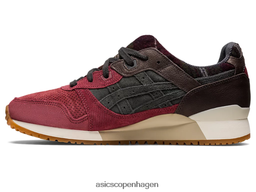 Asics gel-lyte iii og bryst rød/obsidian grå Z206F6747