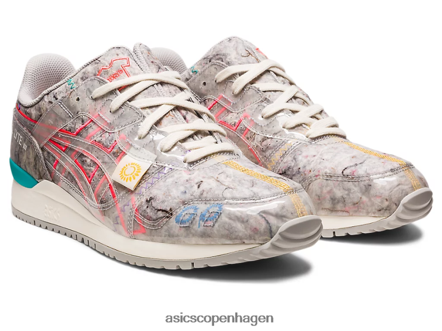 Asics gel-lyte iii og genbrugsfilt østersgrå/diva pink Z206F6212