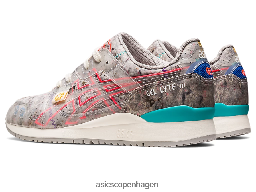 Asics gel-lyte iii og genbrugsfilt østersgrå/diva pink Z206F6212