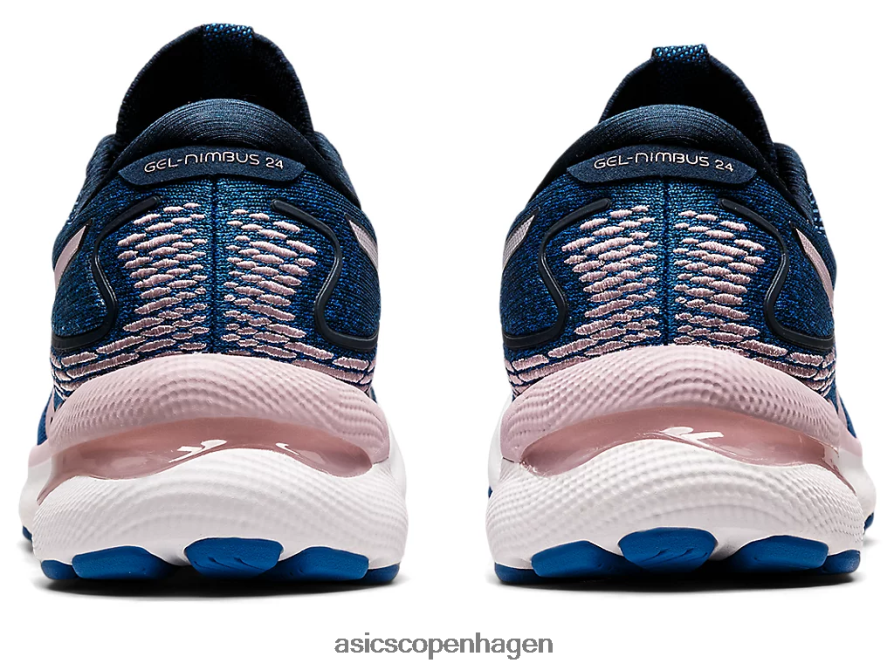Asics gel-nimbus 24 bred fransk blå/knap rosenrød Z206F63430