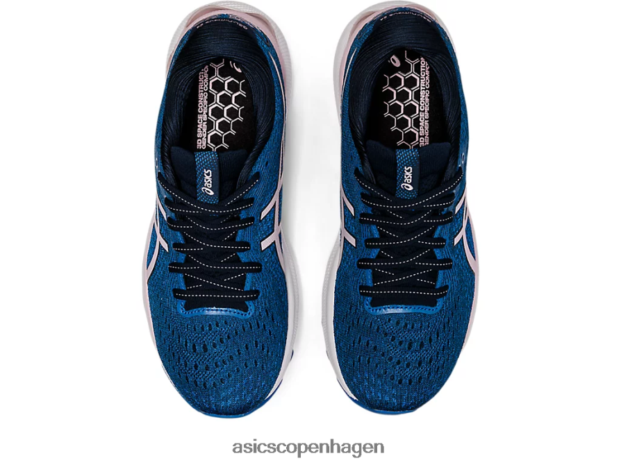 Asics gel-nimbus 24 bred fransk blå/knap rosenrød Z206F63430