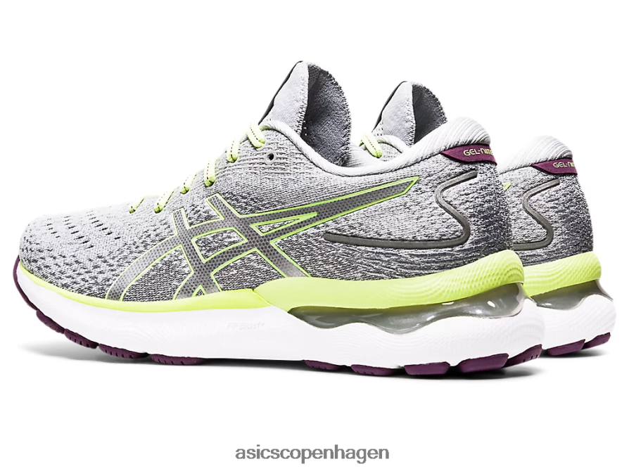 Asics gel-nimbus 24 piemontegrå/limegrøn Z206F63549