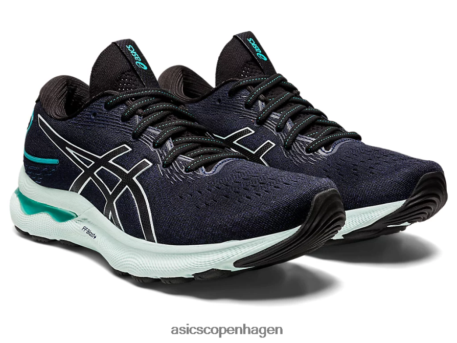 Asics gel-nimbus 24 sort/beroligende hav Z206F62964