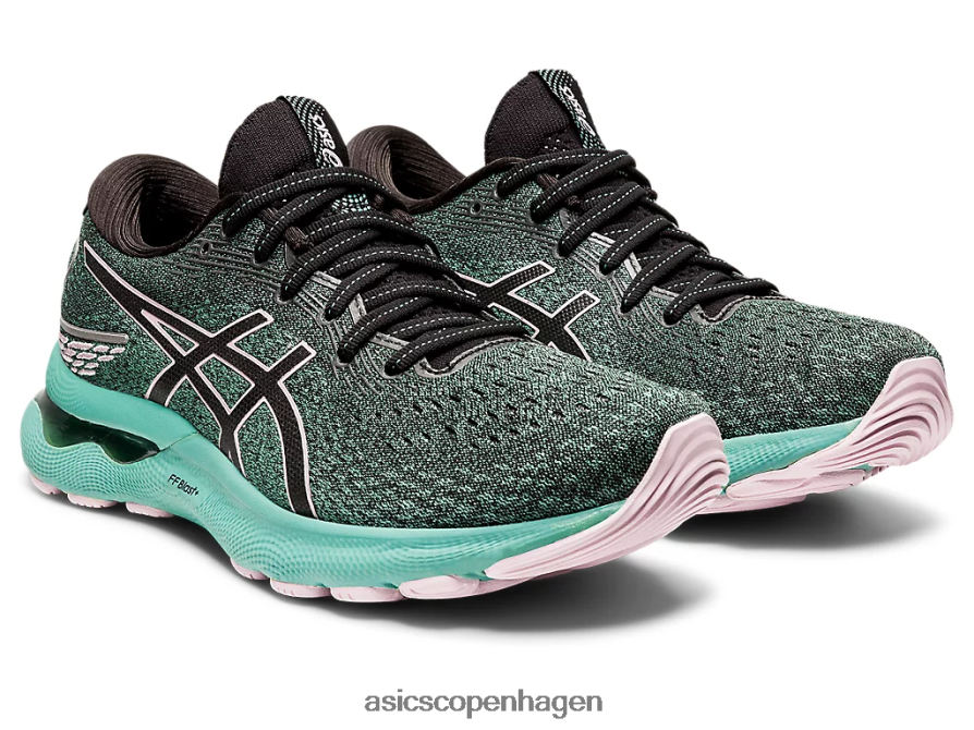 Asics gel-nimbus 24 sort/knap rosenrød Z206F63550