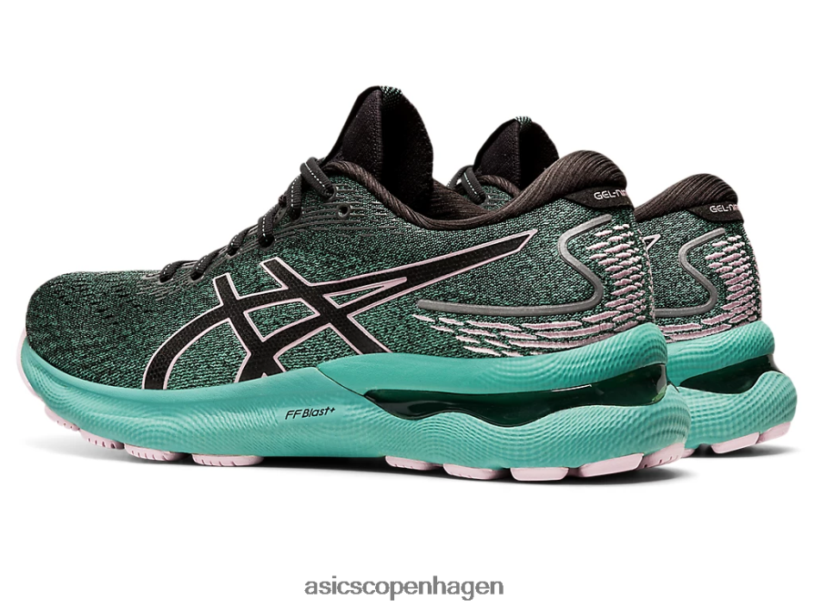 Asics gel-nimbus 24 sort/knap rosenrød Z206F63550