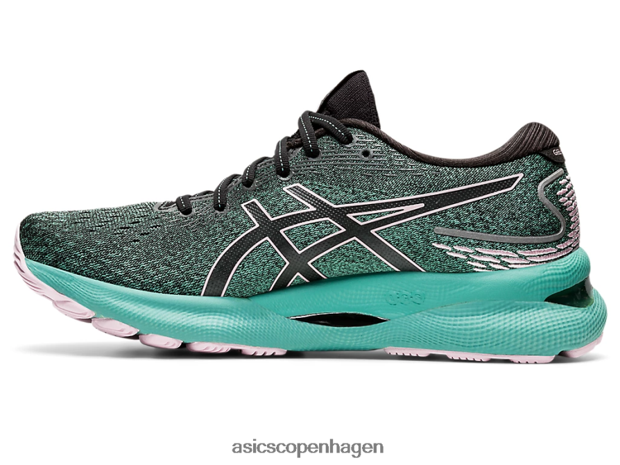 Asics gel-nimbus 24 sort/knap rosenrød Z206F63550