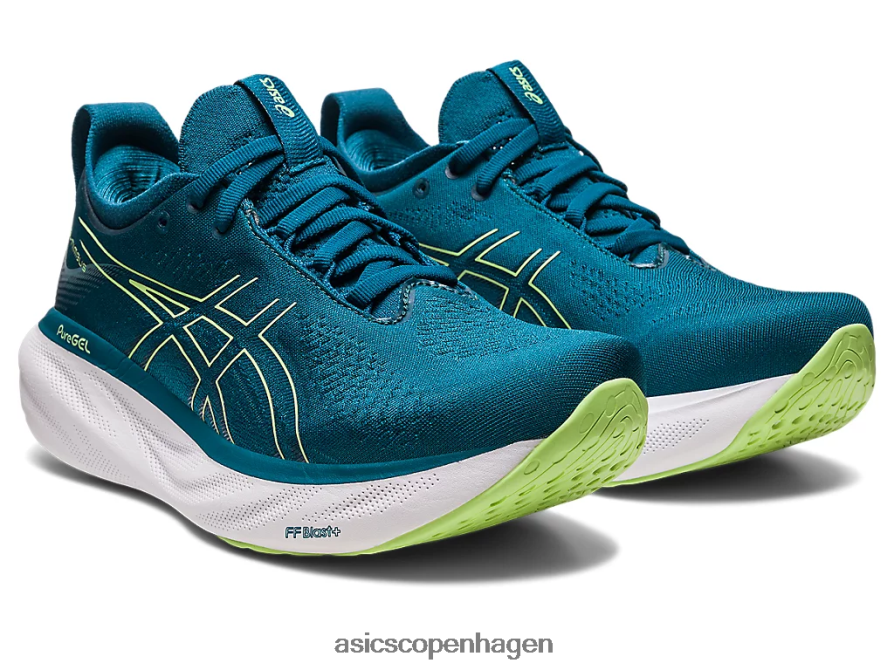 Asics gel-nimbus 25 blæk blågrøn/limegrøn Z206F62259