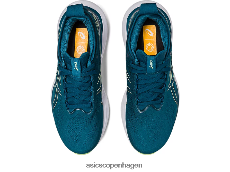 Asics gel-nimbus 25 blæk blågrøn/limegrøn Z206F62259