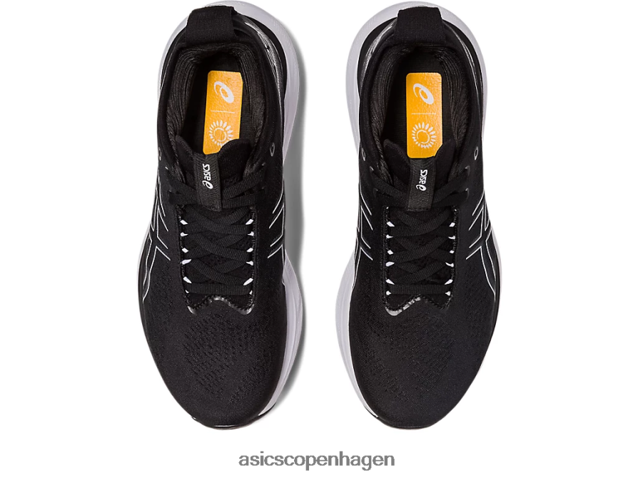 Asics gel-nimbus 25 bred sort/ren sølv Z206F62376