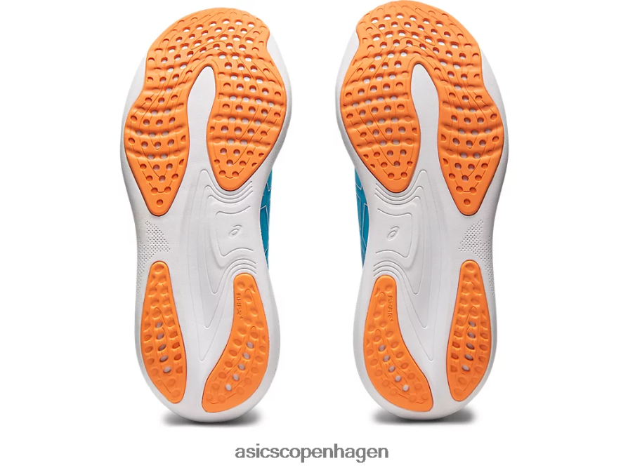 Asics gel-nimbus 25 ekstra bred ø blå/sol fersken Z206F6191