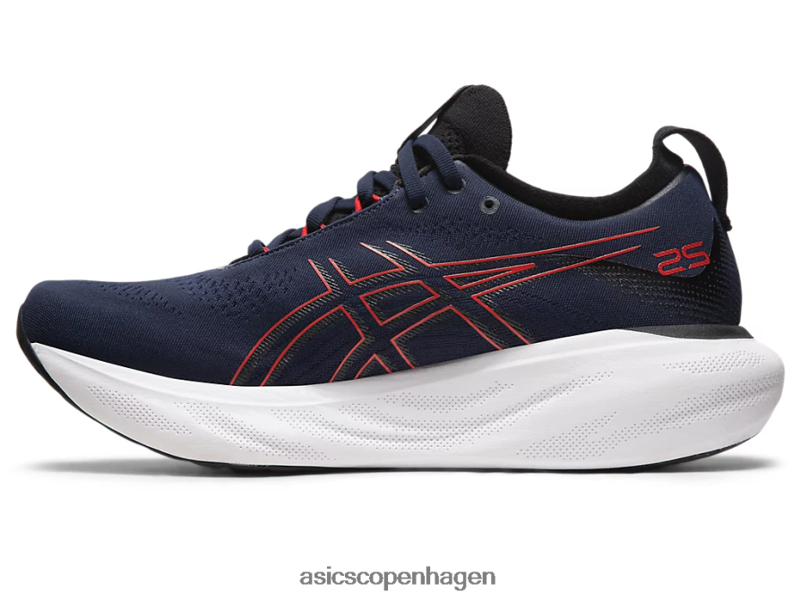 Asics gel-nimbus 25 midnat/elektrisk rød Z206F6333