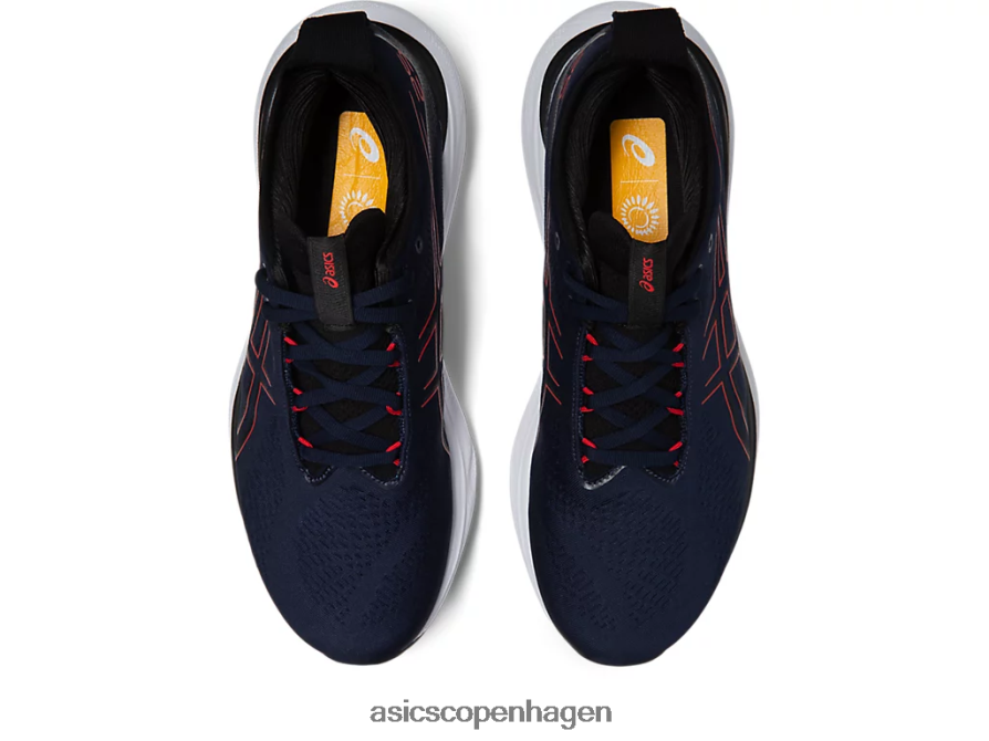 Asics gel-nimbus 25 midnat/elektrisk rød Z206F6333