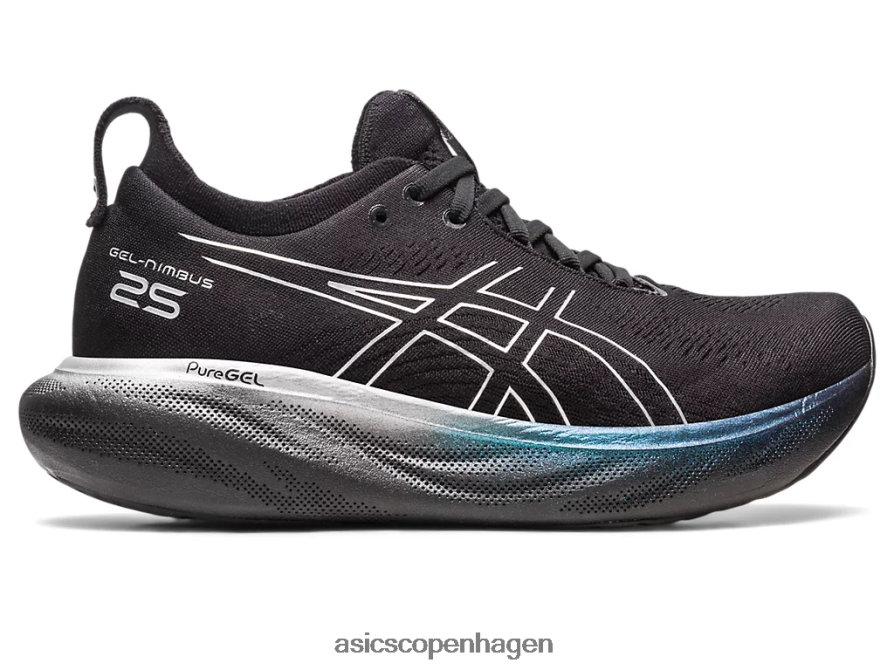 Asics gel-nimbus 25 platin sort/ren sølv Z206F62379