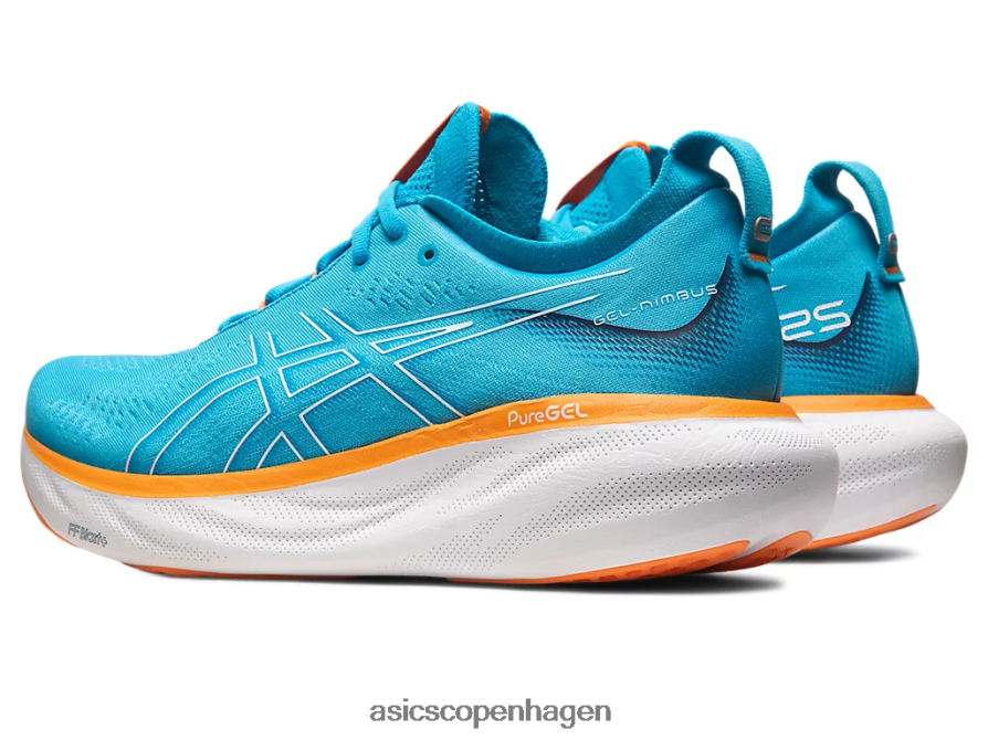 Asics gel-nimbus 25 ø blå/sol fersken Z206F610