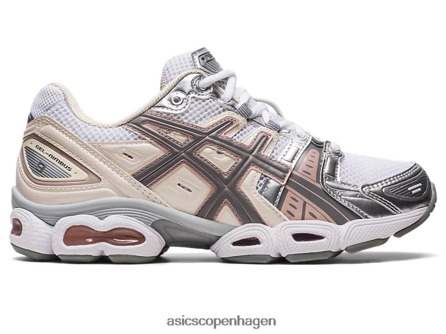 Asics gel-nimbus 9 hvid/havregryn Z206F62302