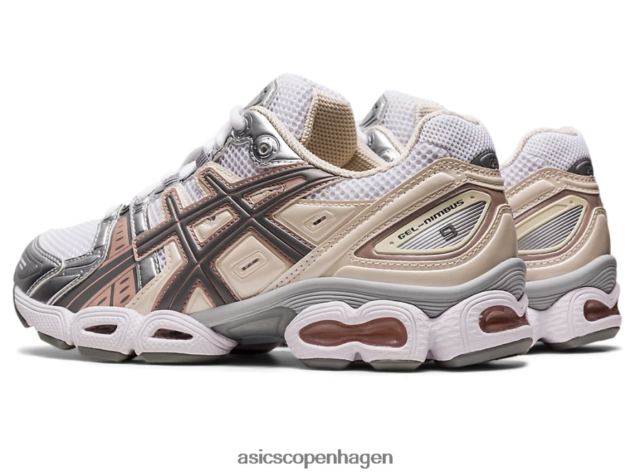Asics gel-nimbus 9 hvid/havregryn Z206F62302