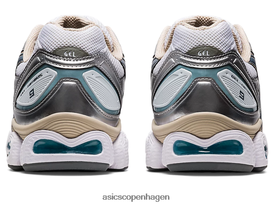 Asics gel-nimbus 9 hvid/stålgrå Z206F61000