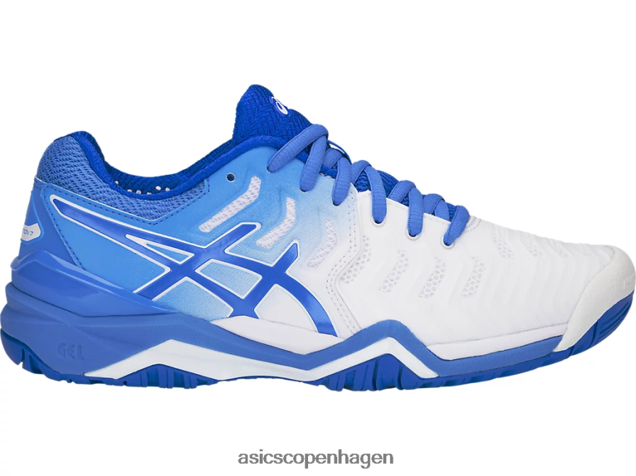 Asics gel-opløsning 7 hvid/blå kyst Z206F64214