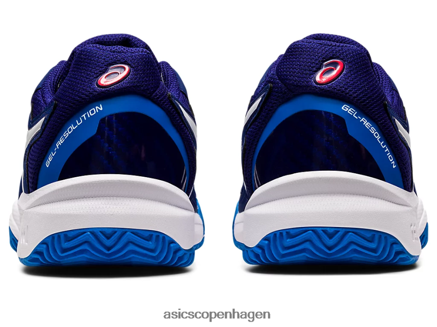 Asics gel-opløsning 8 clay klasse skole dykke blå/hvid Z206F64430