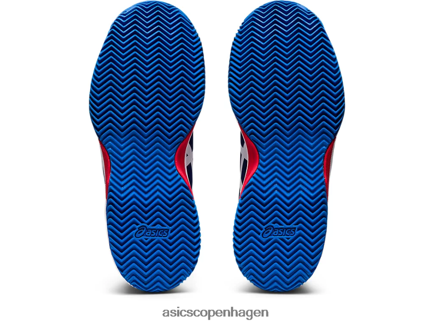 Asics gel-opløsning 8 clay klasse skole dykke blå/hvid Z206F64430