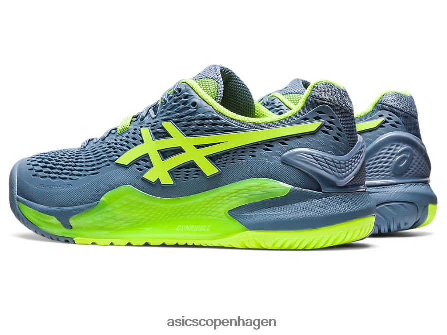 Asics gel-opløsning 9 bred stål blå/faregrøn Z206F6364