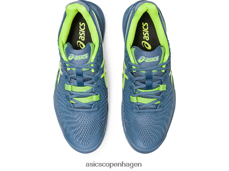 Asics gel-opløsning 9 bred stål blå/faregrøn Z206F6364