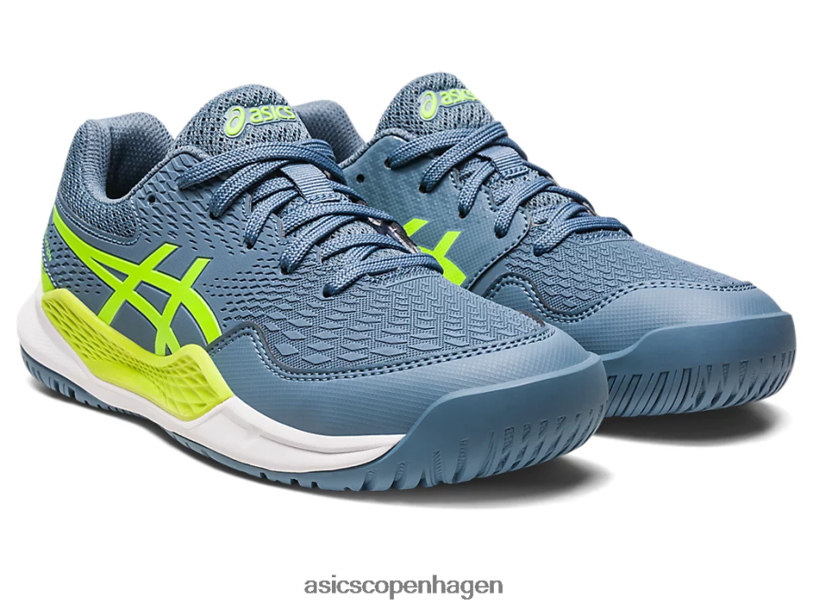 Asics gel-opløsning 9 klasse skole stål blå/faregrøn Z206F64219