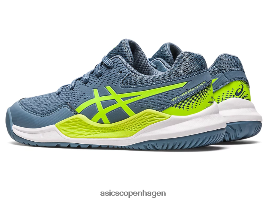 Asics gel-opløsning 9 klasse skole stål blå/faregrøn Z206F64219