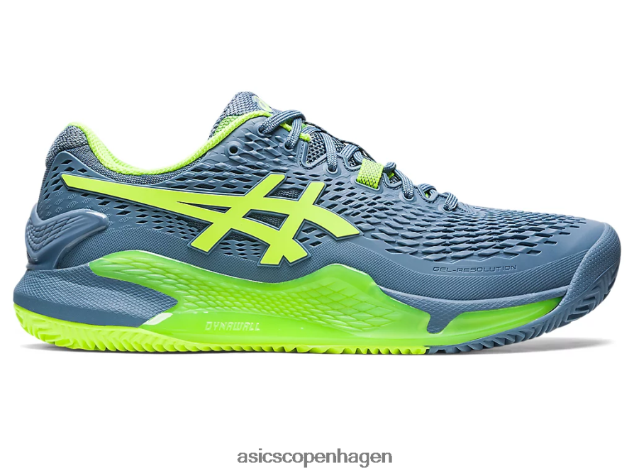 Asics gel-opløsning 9 ler stål blå/faregrøn Z206F6398