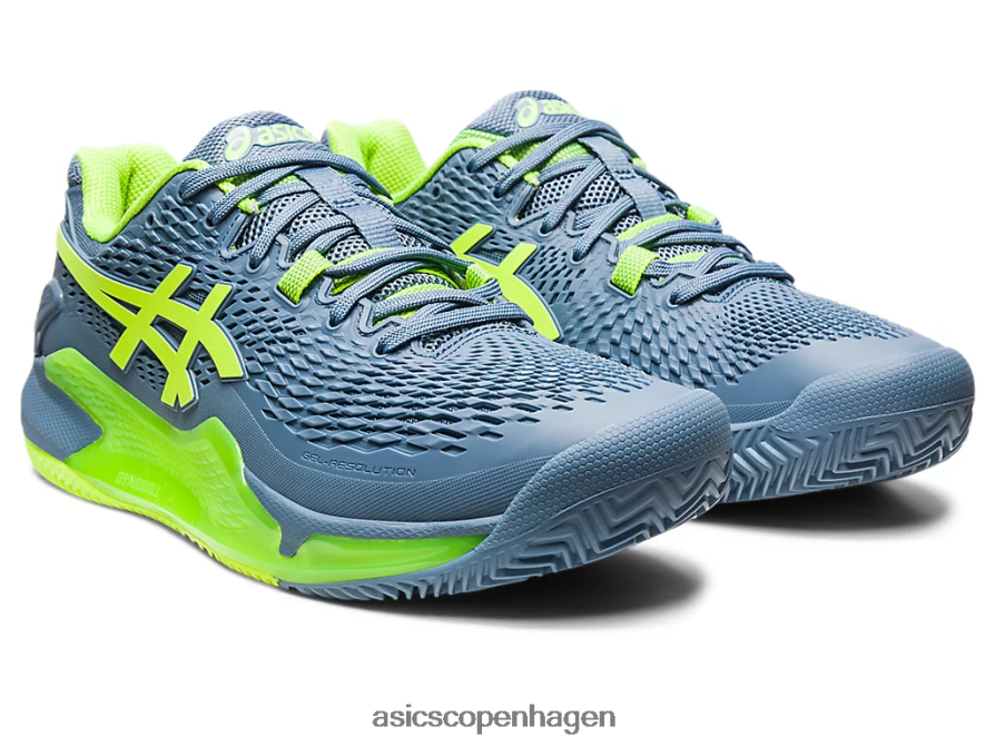 Asics gel-opløsning 9 ler stål blå/faregrøn Z206F6398