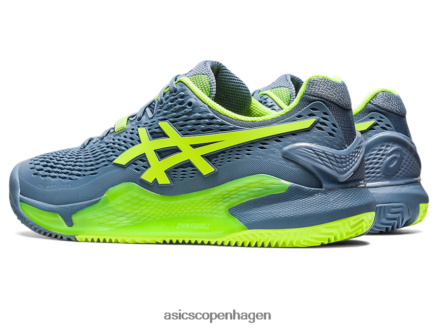 Asics gel-opløsning 9 ler stål blå/faregrøn Z206F6398