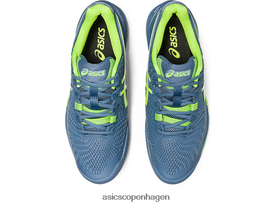 Asics gel-opløsning 9 ler stål blå/faregrøn Z206F6398