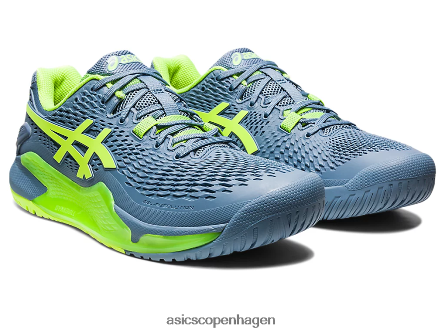 Asics gel-opløsning 9 stål blå/faregrøn Z206F6366