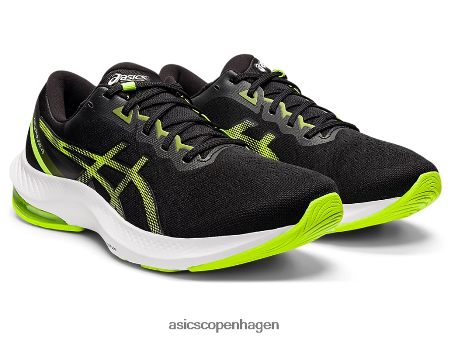 Asics gel-puls 13 sort/farlig grøn Z206F61495