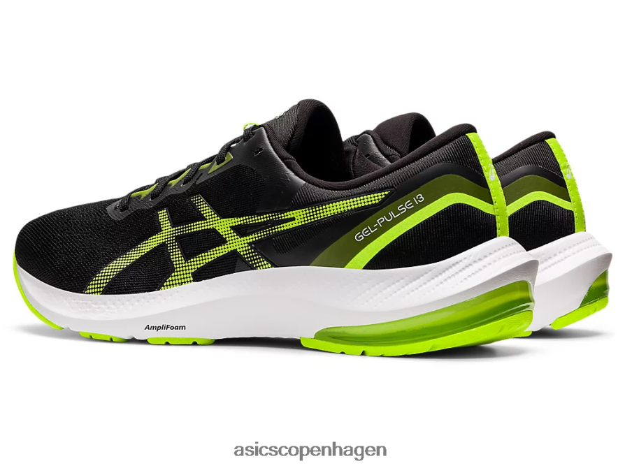 Asics gel-puls 13 sort/farlig grøn Z206F61495